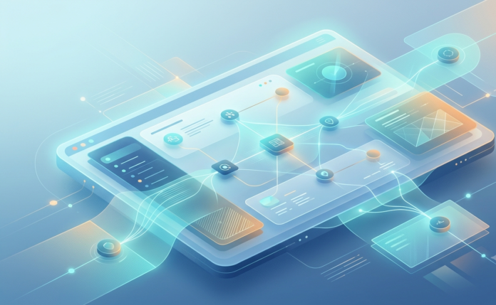 Abstract illustration representing enterprise workspace administration and permissions management for ChatGPT Work and Codex.